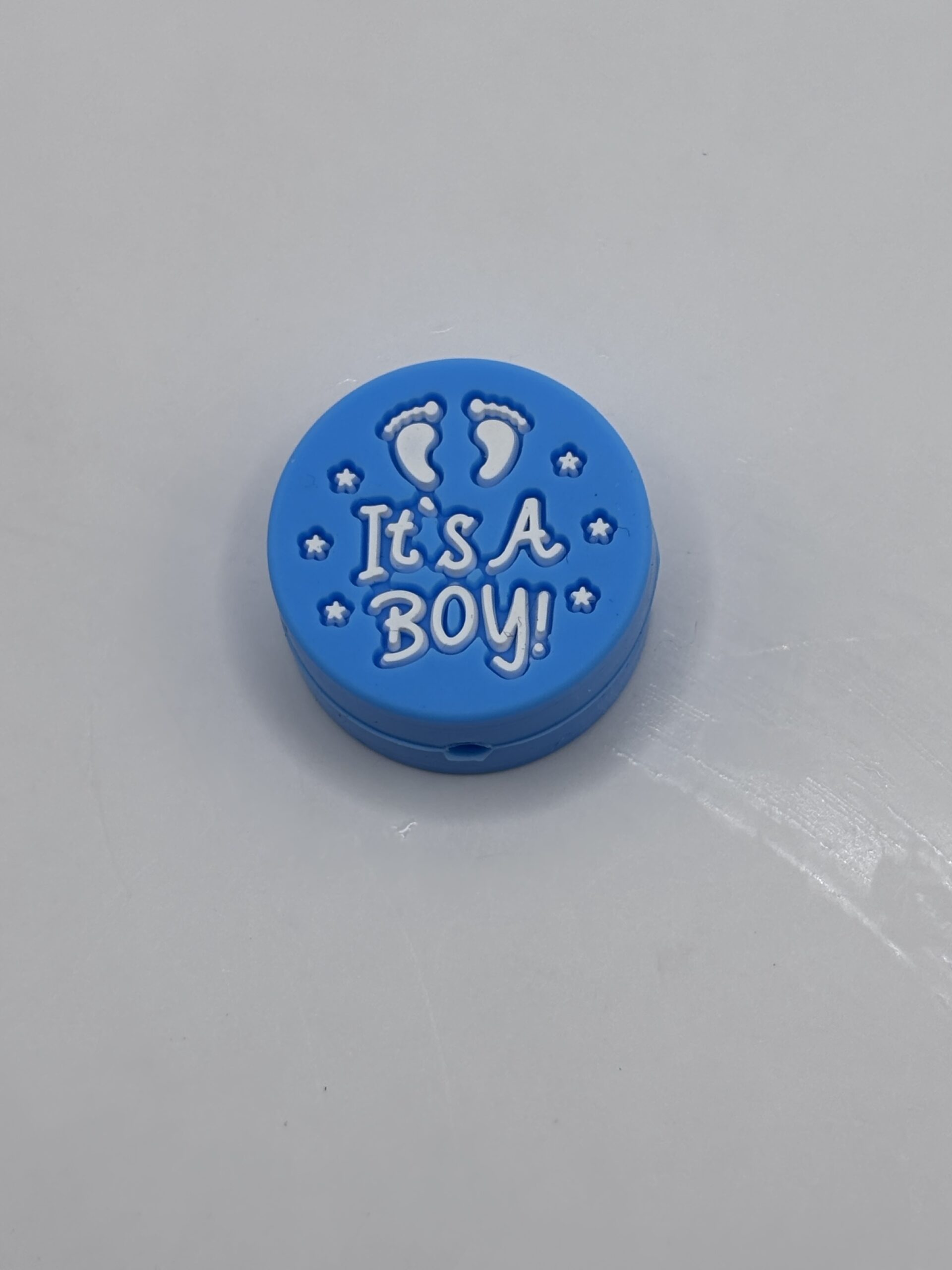 Silicone Blue Its a boy Beads