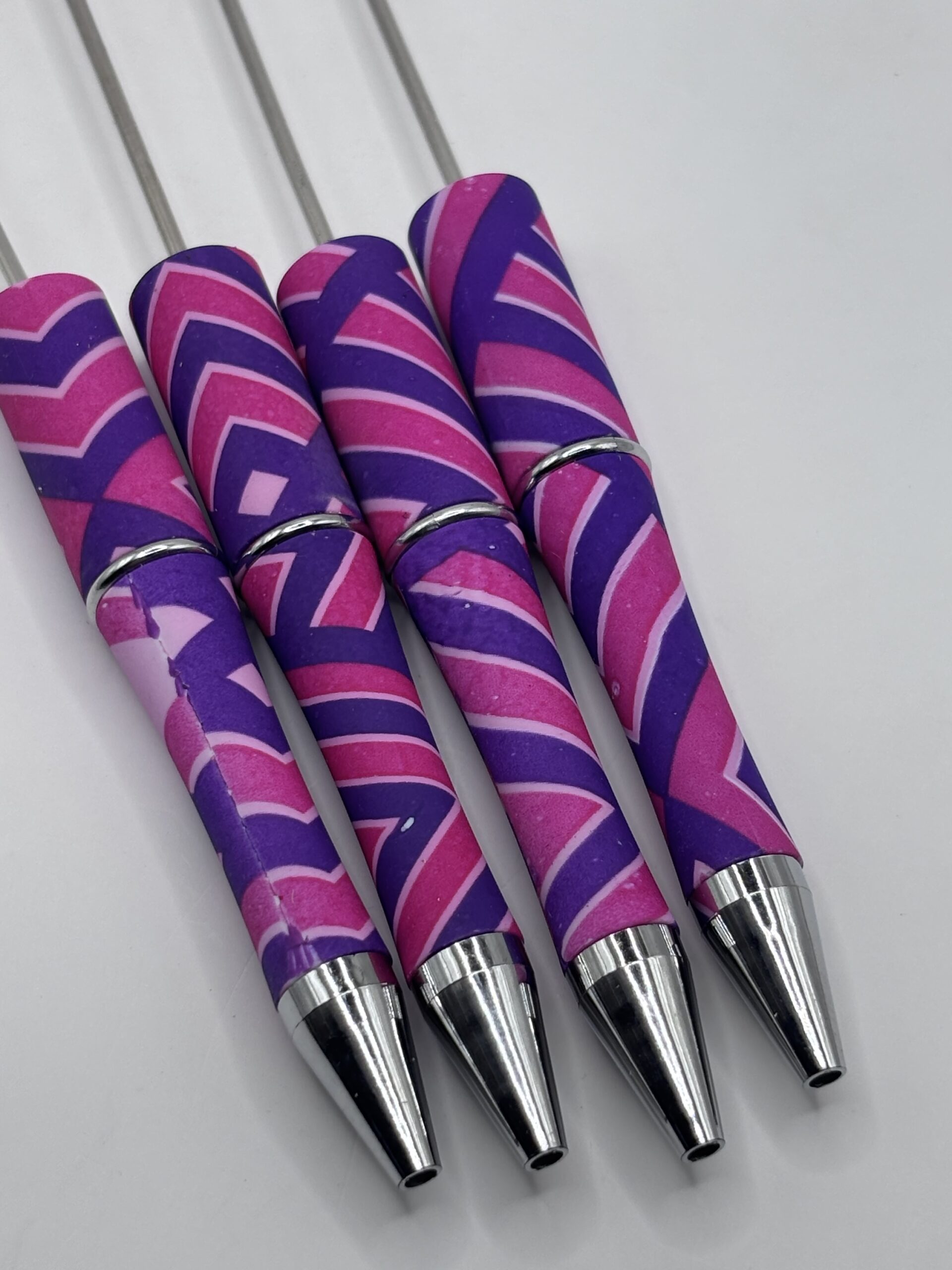 pink and purple beadable pen