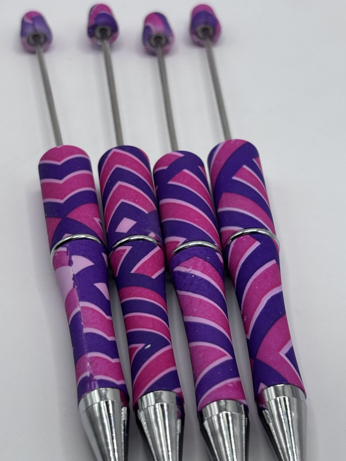 pink and purple beadable pen