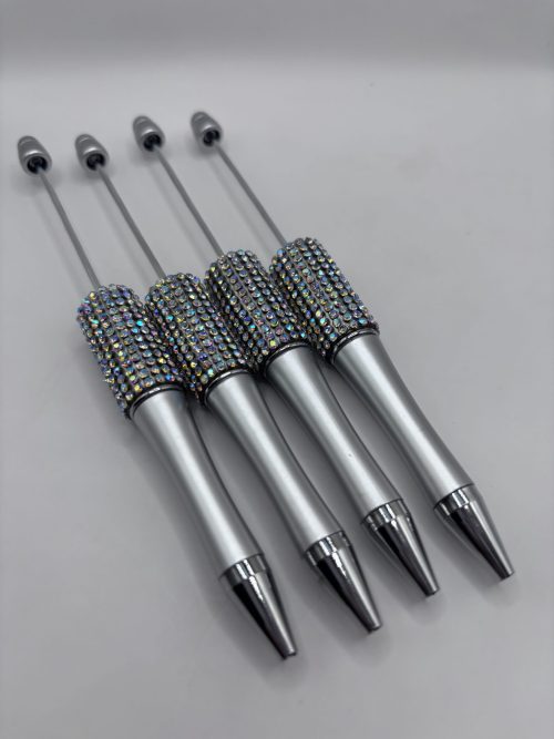 Silver Rhinestone Beadable Pens