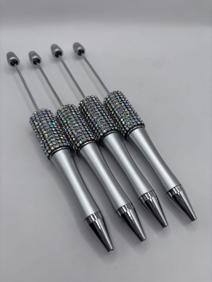 Silver Rhinestone Beadable Pens