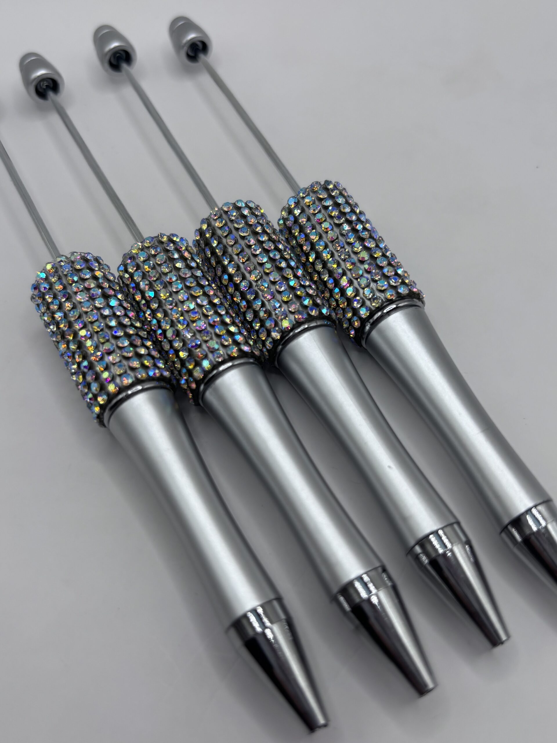 Silver Rhinestone Beadable Pens