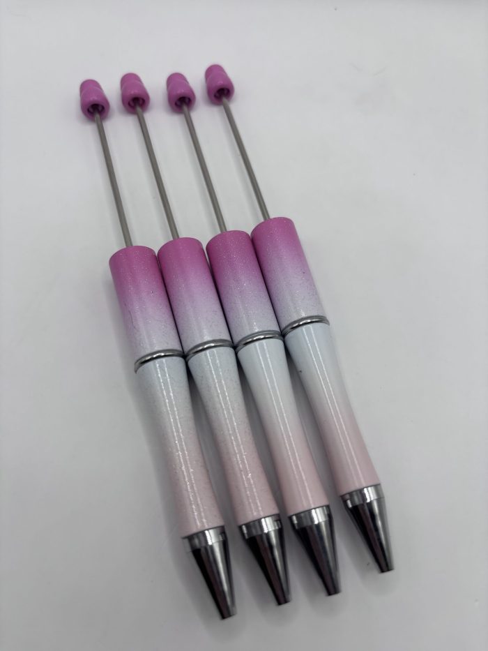 Pink Ombre Sparkle Beadable Pen