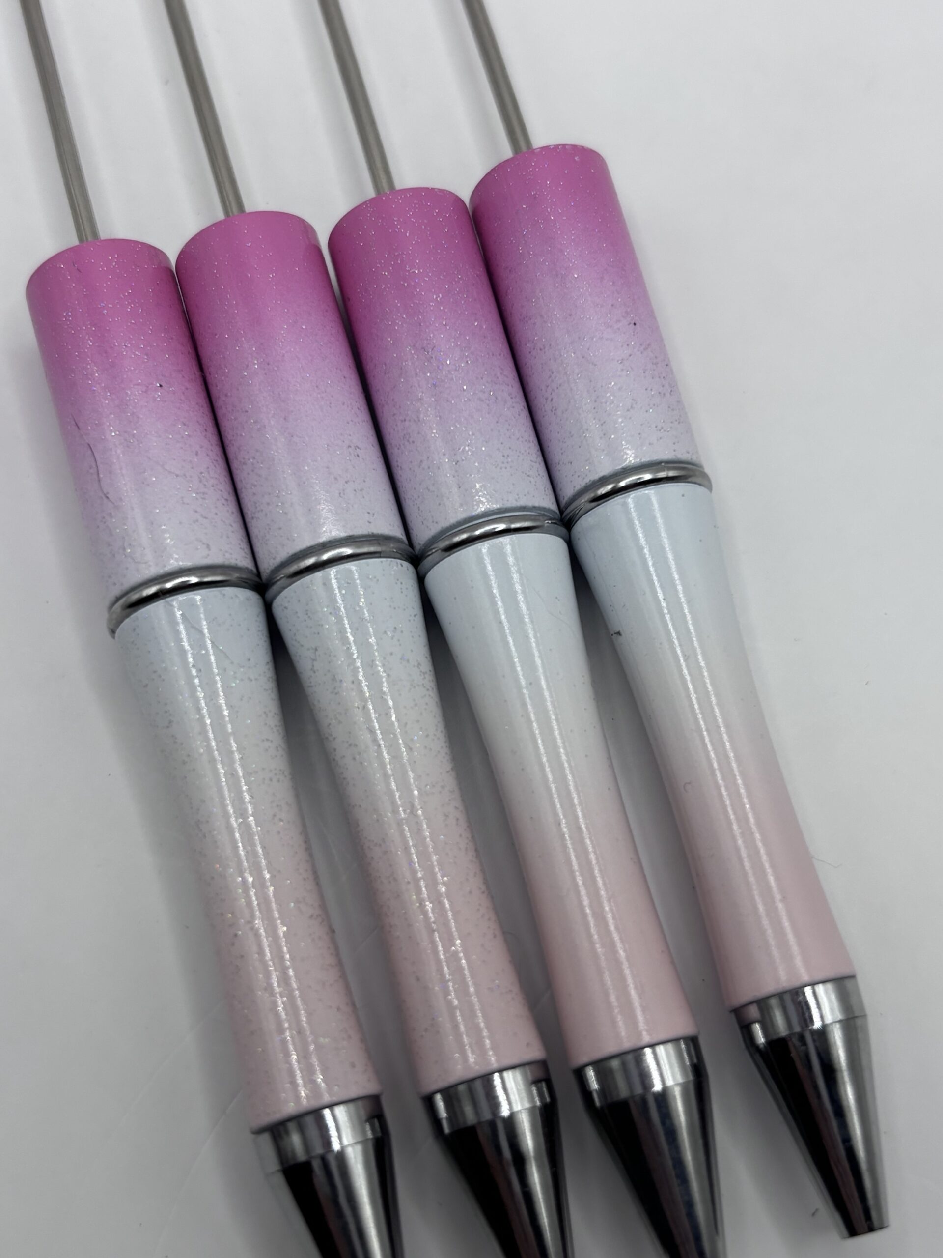 Pink Ombre Sparkle Beadable Pen