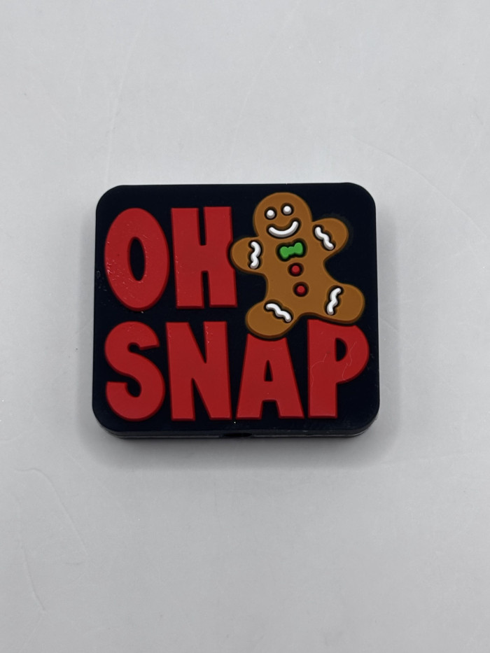 silicone oh snap gingerbread man beads